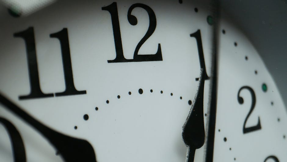 Clock showing near twelve o'clock representing timely education
